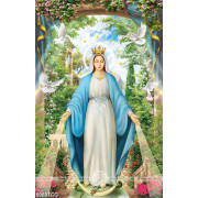 Tranh công giáo mẹ Maria ban phước lành cho muôn loài