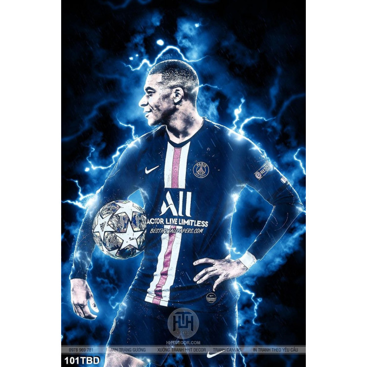 File vector psd cầu thủ bóng đá Kylian Mbappé