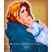 Tranh công giáo đức mẹ Maria ôm babby bé nhỏ trong lòng