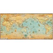 Tranh bản đồ thế giới trang trí bức tường quán cà phê