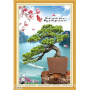 Tranh bonsai và vịnh hạ long 