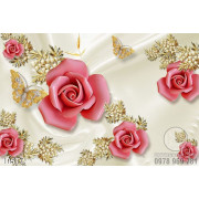 Tranh lụa 3D hoa hồng nghệ thuật