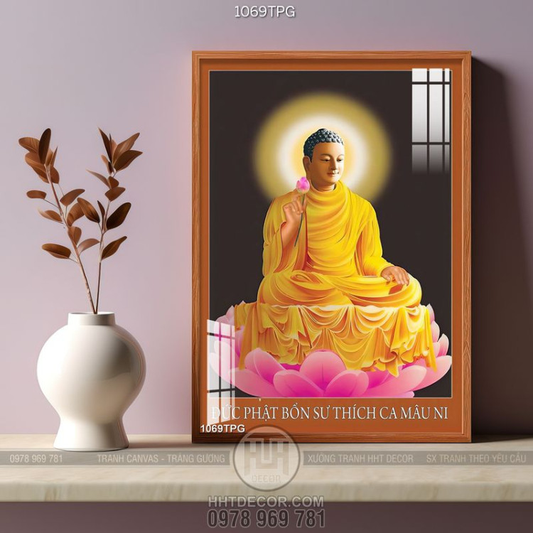Tranh tượng Phật Bổn Sư Thích Ca chất lượng cao
