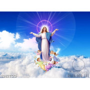 Tranh Mẹ Maria và thiên thần chất lượng cao