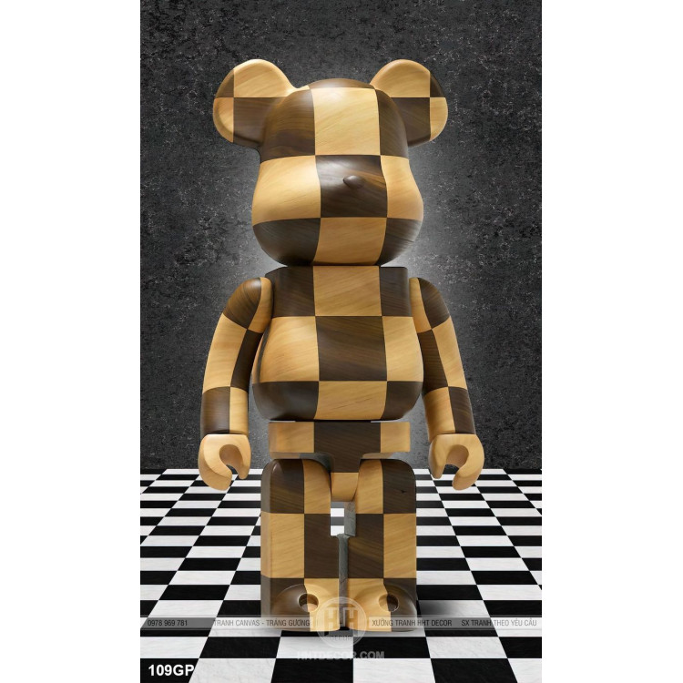 File tranh nghệ thuật gấu bearbrick trang trí tượng đẹp nổi bật