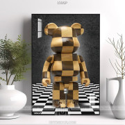 File tranh nghệ thuật gấu bearbrick trang trí tượng đẹp nổi bật