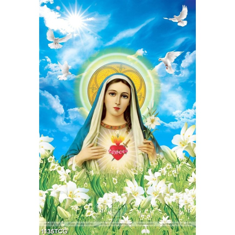 Tranh trái tim Mẹ Maria