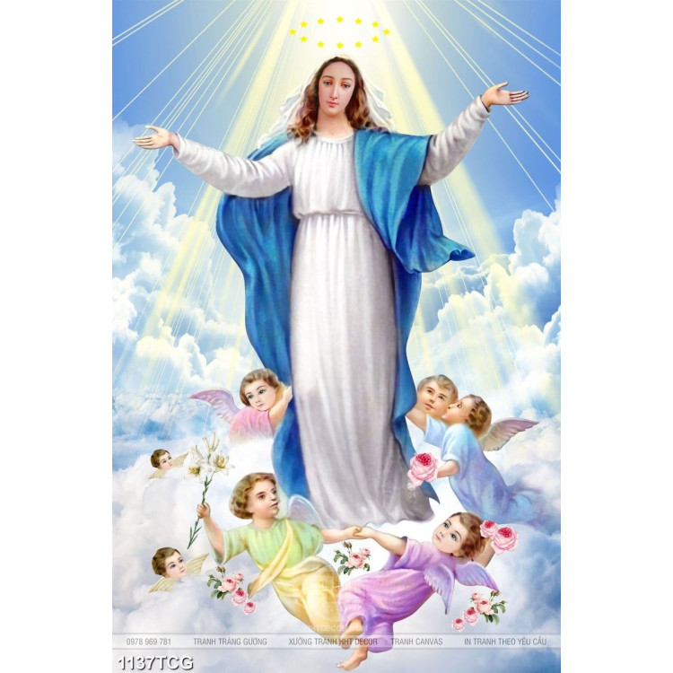 Tranh Mẹ Maria lên trời