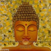 Tranh sơn Dầu măt Phật Thích Ca