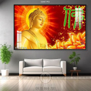 Tranh Phật bằng vàng chất lượng cao