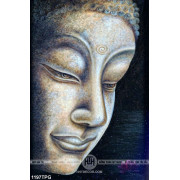 Tranh 3D điêu khắc mặt Đức Phật chất lượng cao