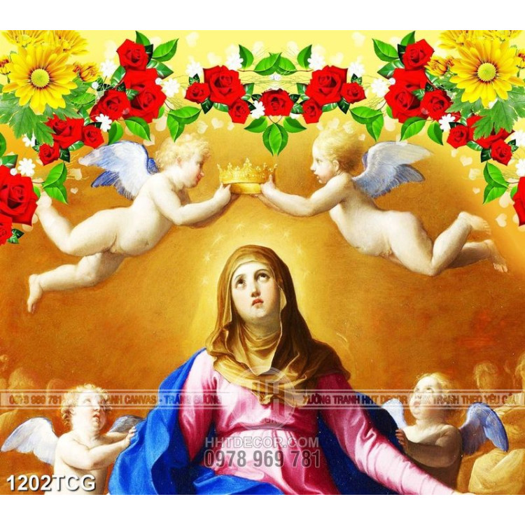 Tranh Mẹ Maria lên trời 