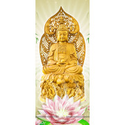 Tranh điêu khắc gỗ tượng Phật A Di Đà