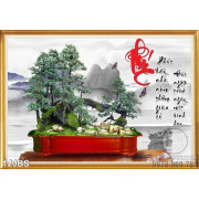 Tranh bonsai phúc đẹp 3d in uv