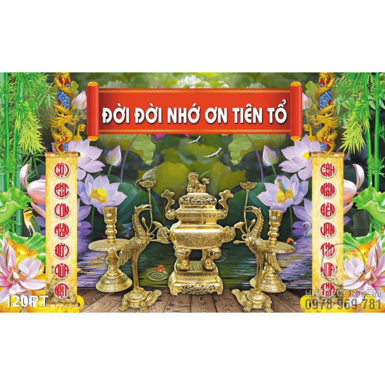 Tranh bàn thờ tổ 3D