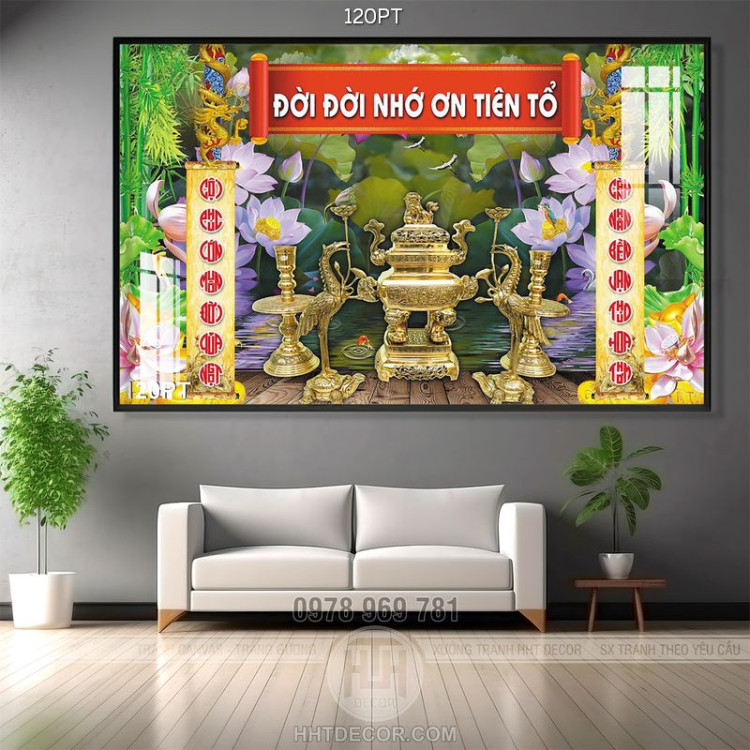 Tranh bàn thờ tổ 3D