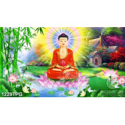 Tranh Tranh Phật A Di Đà và phong cảnh