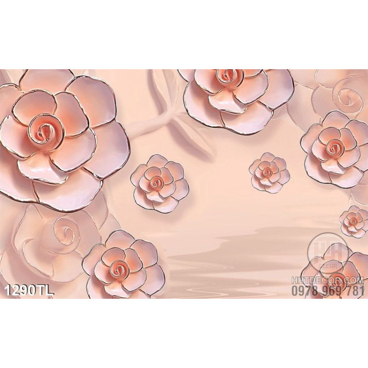 Tranh lụa 3D hoa hồng độc đáo mới nhất hiện nay