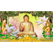 Tranh Phật Tổ và tiên nữ