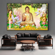 Tranh Phật Tổ và tiên nữ