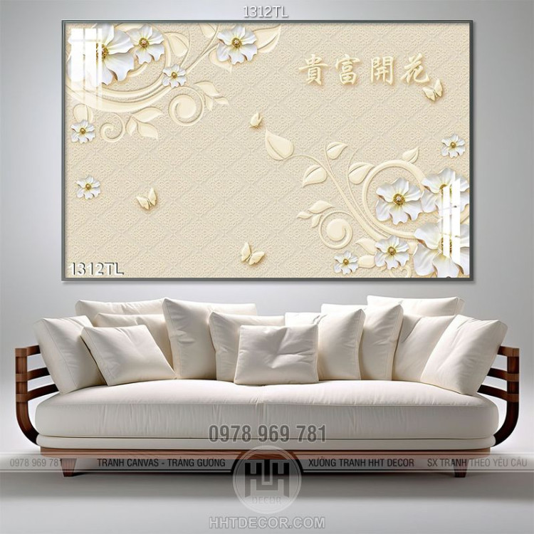 Tranh lụa 3D decor trang trí tường