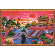 Tranh phong cảnh đền chùaTrung Hoa nổi tiếng
