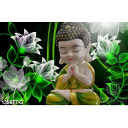 Tranh tượng Phật và hoa Sen