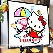 Tranh hello kitty in decal chất lượng cao