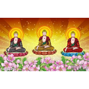 Tranh 3 tượng Phật A Di Đà kích thước lớn file psd