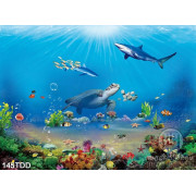 Tranh Đại Dương, cá heo 3D đẹp 