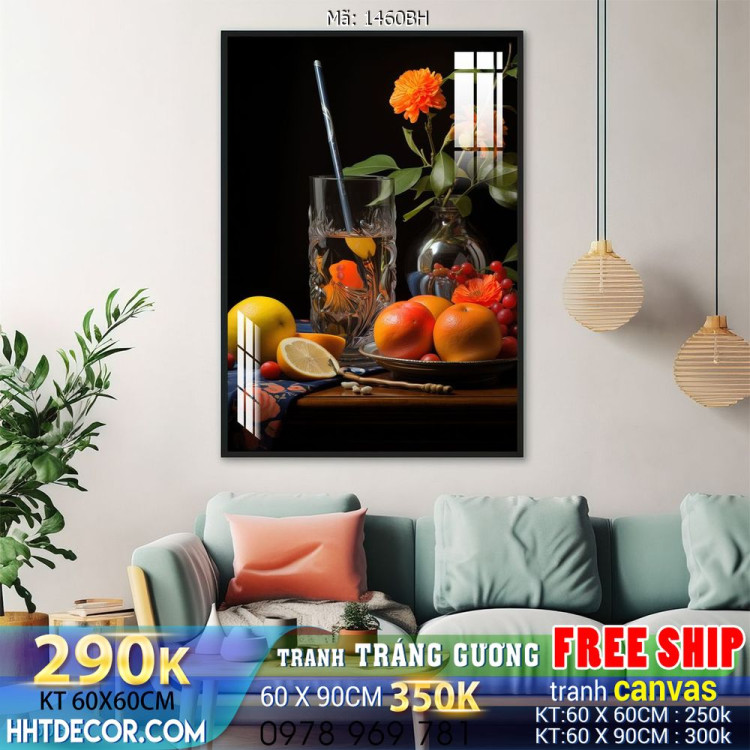 Tranh bình hoa đẹp decor trang trí tường