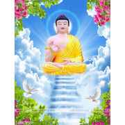 Tranh Tượng Phật trên trời chất lượng cao file psd