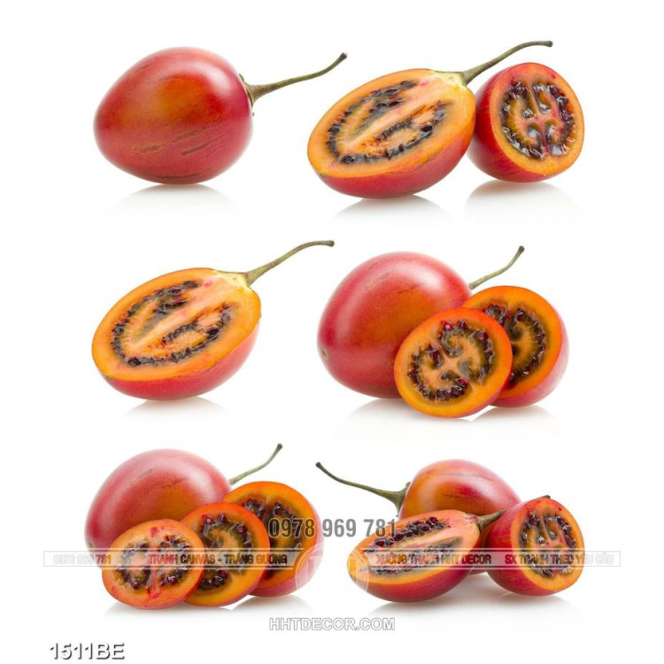 Tranh những trái cà đỏ tươi ngon treo bếp 3d
