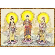 Tranh Phật Tây Phương Tam Thánh kích thước để in lớn