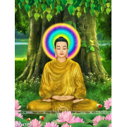 Tranh Đức Phật dưới gốc cây bồ đề