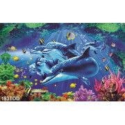 Tranh Đại Dương, cá heo 3D trang trí phòng trẻ em