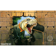 Tranh 3D khủng long dán tường đẹp