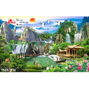 Tranh sơn thủy hữu tình in 3D