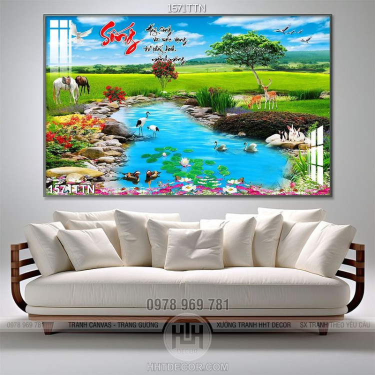 Tranh psd phong thủy wall decor mới nhất