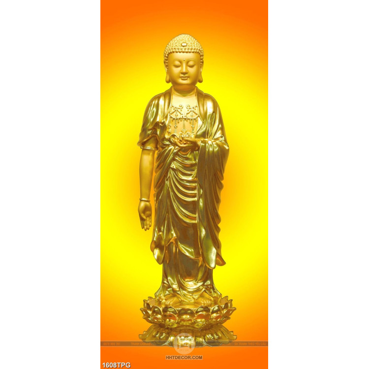 Tranh Tượng Phật A Di Đà mạ vàng 