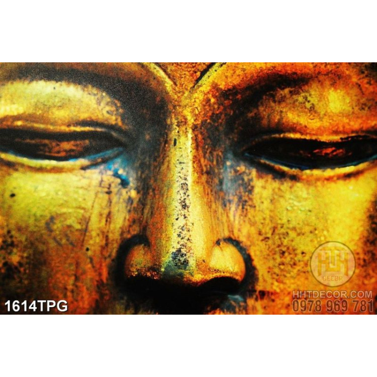 Tranh điêu khắc mặt Đức Phật đẹp