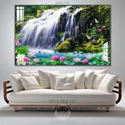 Tranh thác nước nghệ thuật wall decor