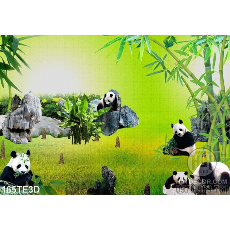 Tranh trẻ em gấu trúc Panda