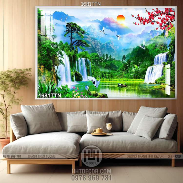 Tranh psd phong thủy nghệ thuật wall decor