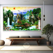 Tranh decor phong thủy nghệ thuật in uv