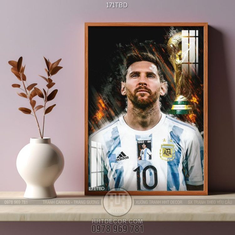 tranh bong da messi doi argentina