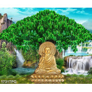 Tranh Phật dưới cây bồ đề đẹp