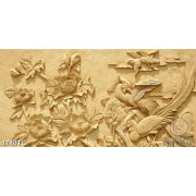 Tranh điêu khắc gỗ chim uyên ương
