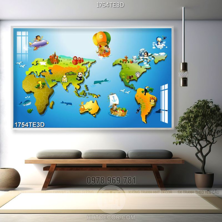 Tranh bản đồ thế giới