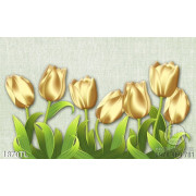 Tranh hoa tulip mạ vàng đẹp trang trí tường